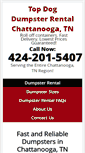 Mobile Screenshot of dumpsterrentalchattanoogatn.org