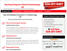 Tablet Screenshot of dumpsterrentalchattanoogatn.org